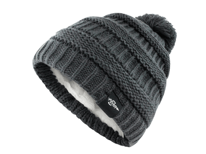 Fear0 NJ Warmest Plush Insulated Lining Knit Cable Pom-Pom Beanie Hat Women image 4