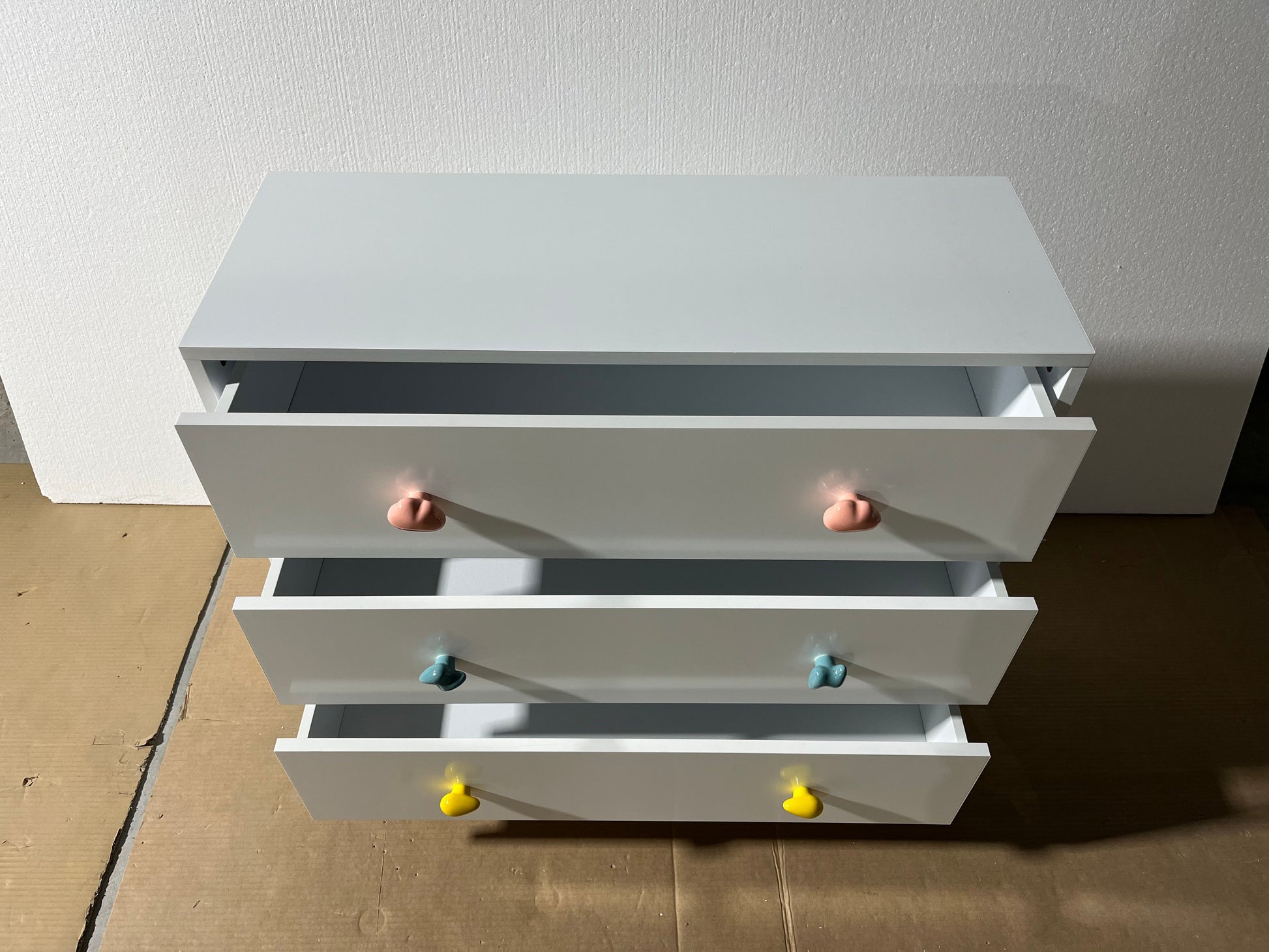 Kids 3 Drawer Dresser, Baby Nightstand for Bedroom, Storage Cabinet for Toddler Child for Living Room, Toddler Room, Nursery, Closet, Apartment (White) image 10