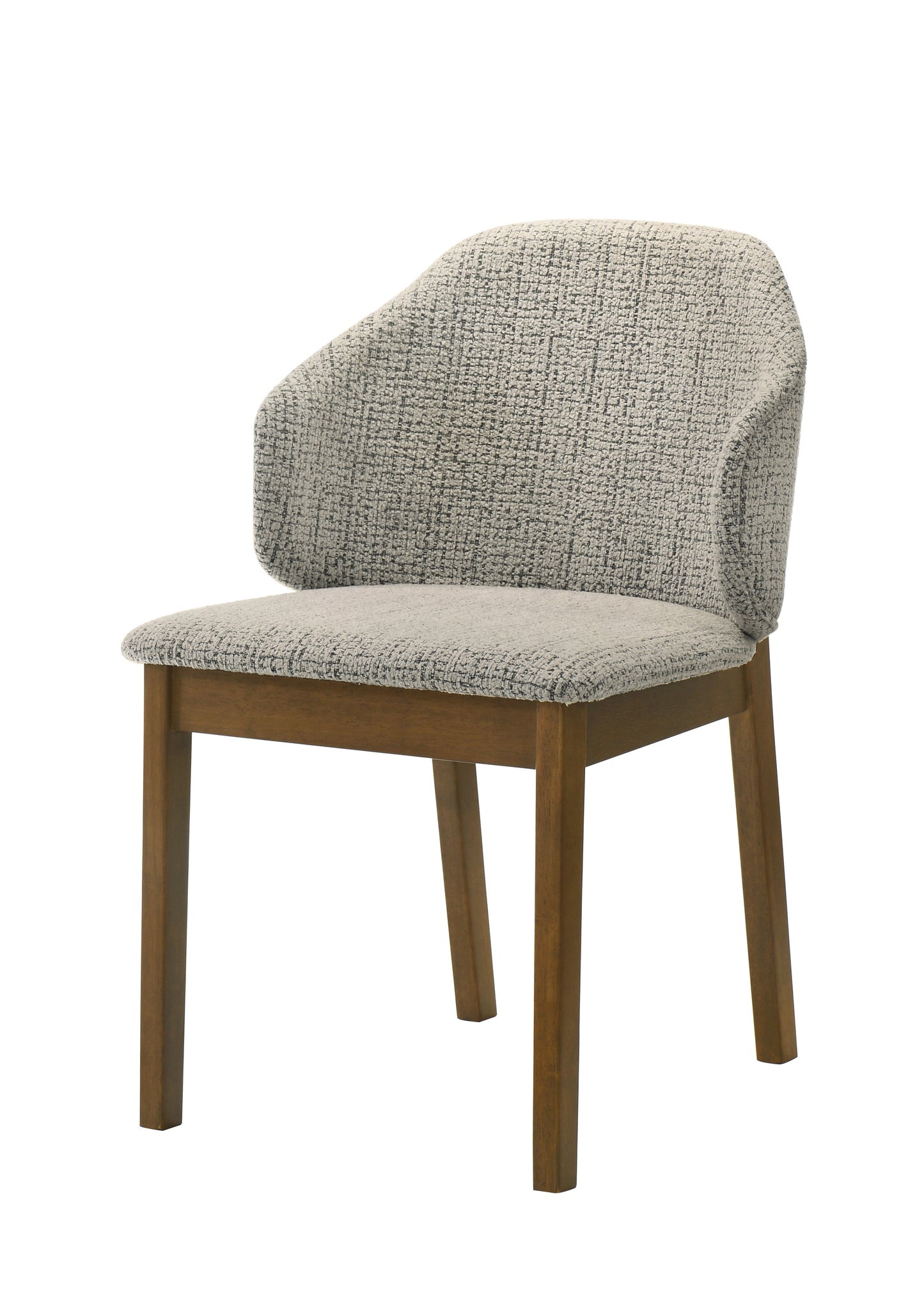 Oleia Chenille & Walnut Side Chair (Set of 2) image 5