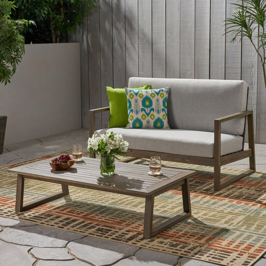 BELGIAN LOVESEAT & COFFEE TABLE image 1