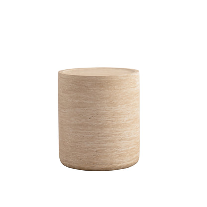 Round End Table with Mars Pattern for Living Room, Modern Drum Circle Side Table for Small Spaces, Nightstand Sofa Table for Bedroom, No Need Assembly (Mars Pattern) image 3