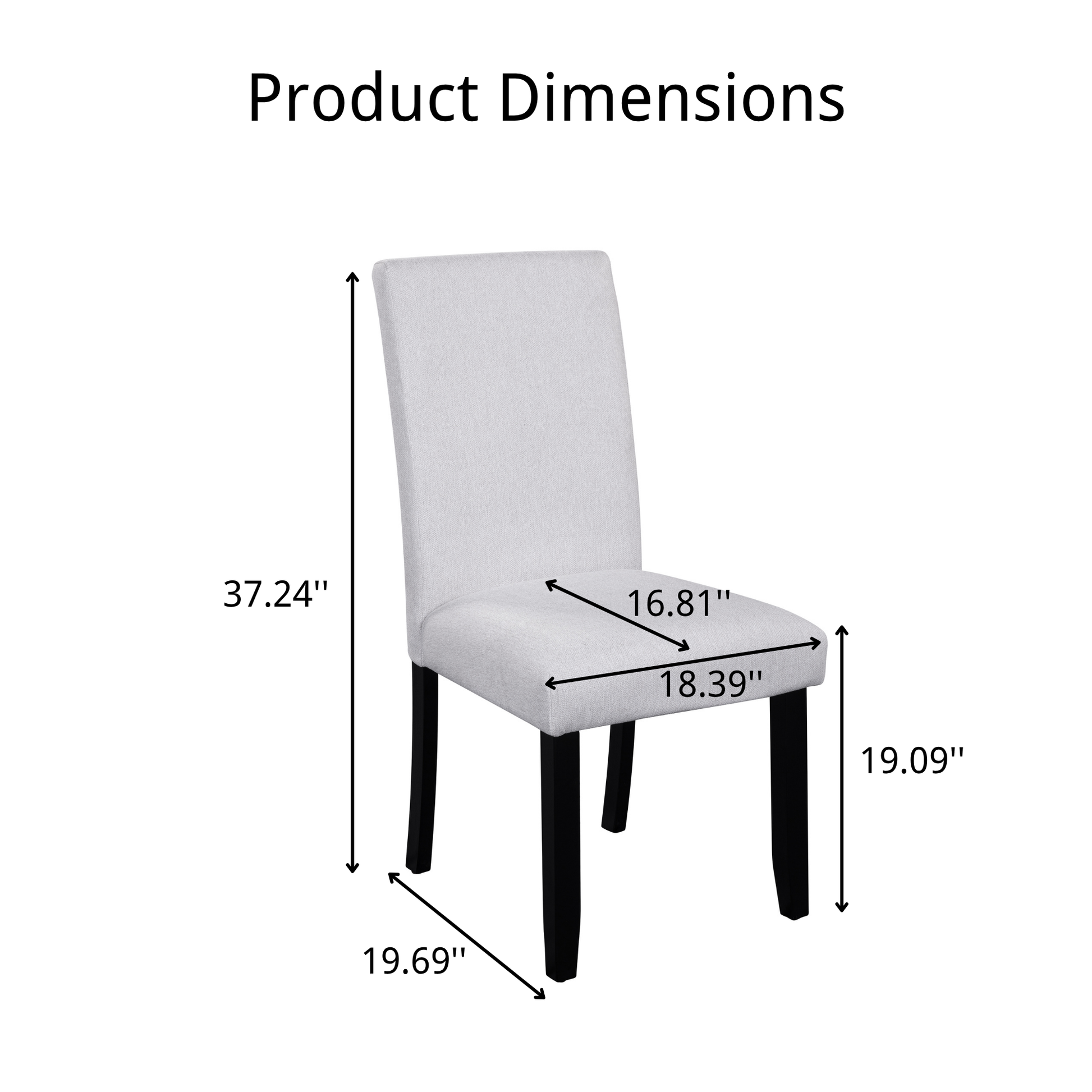 Modern Dining Room Chairs Set of 4, Accent Diner Chairs Upholstered Fabric Side Stylish Kitchen Chairs with Solid Wood Legs and Padded Seat - Beige image 4