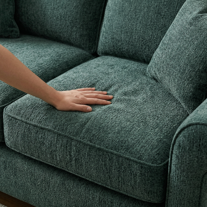 Irlanda Sofa – Made in USA, 5-Day Shipping, Custom Fabric Options, Classic Sofa Wholesale Sofa Furniture - Velvet Antique Charcoal - Sage Green image 12