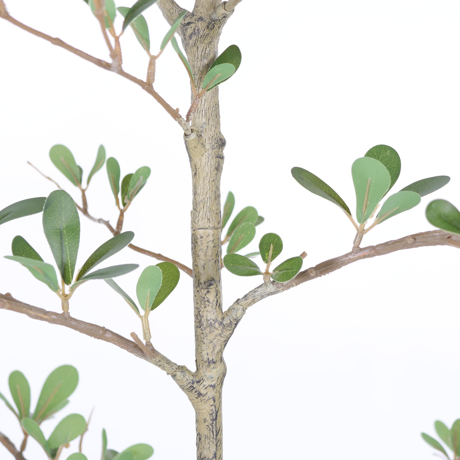 6ft Artificial Olive Tree, Realistic Faux Potted Plant in Black Pot, Indoor & Covered Outdoor Decorative Tree for Living Room and Office, 1pc/set image 10