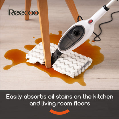 Steam Mops for Floor Cleaning, Unique Double-Sided Flip Design, 15 Seconds Fast Heating 10-in-1 Steam Cleaner for Kitchen, Living Room Wood Floor Tile Cleaning image 5