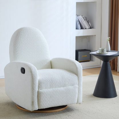360 Swivel and Glider Recliner Chair-Beige image 1