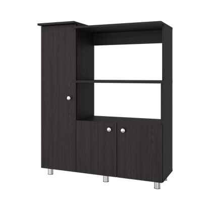 Opulence Line Multystorage Pantry Cabinet Dark Brown Modern Kitchen Storage Organizer with Multi-Shelf Design and Compact Functional Layout image 8