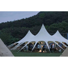 SAM&HAIBEI Thincker Canvas Waterproof Portable Tarp Multifunctional Outdoor Camping Traveling Awning Backpacking Tarp Shelter Rain Tarp,Big tarp for Family Active or Out Active. 289㎡ space Largr tarp.