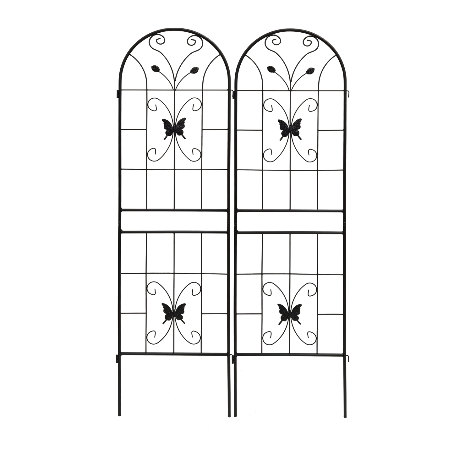 2 Pack Metal Garden Trellis 71" x 19.7" Rustproof Trellis for Climbing Plants Outdoor Flower Support Black image 11