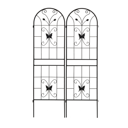 2 Pack Metal Garden Trellis 71" x 19.7" Rustproof Trellis for Climbing Plants Outdoor Flower Support Black image 11