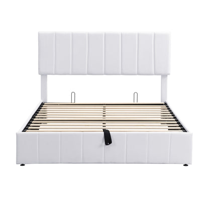 Queen size Upholstered Platform bed with a Hydraulic Storage System - White(OLD SKU: LP000211AAK) image 7