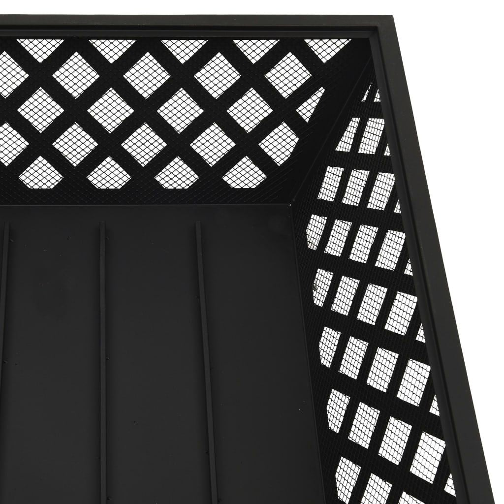 Fire Pit with Poker 25.2" XXL Steel image 6