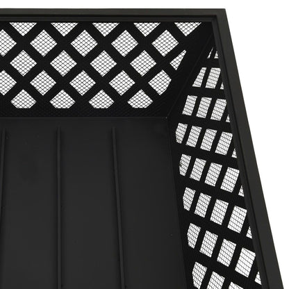 Fire Pit with Poker 25.2" XXL Steel image 6