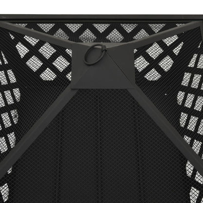 Fire Pit with Poker 25.2" XXL Steel image 5