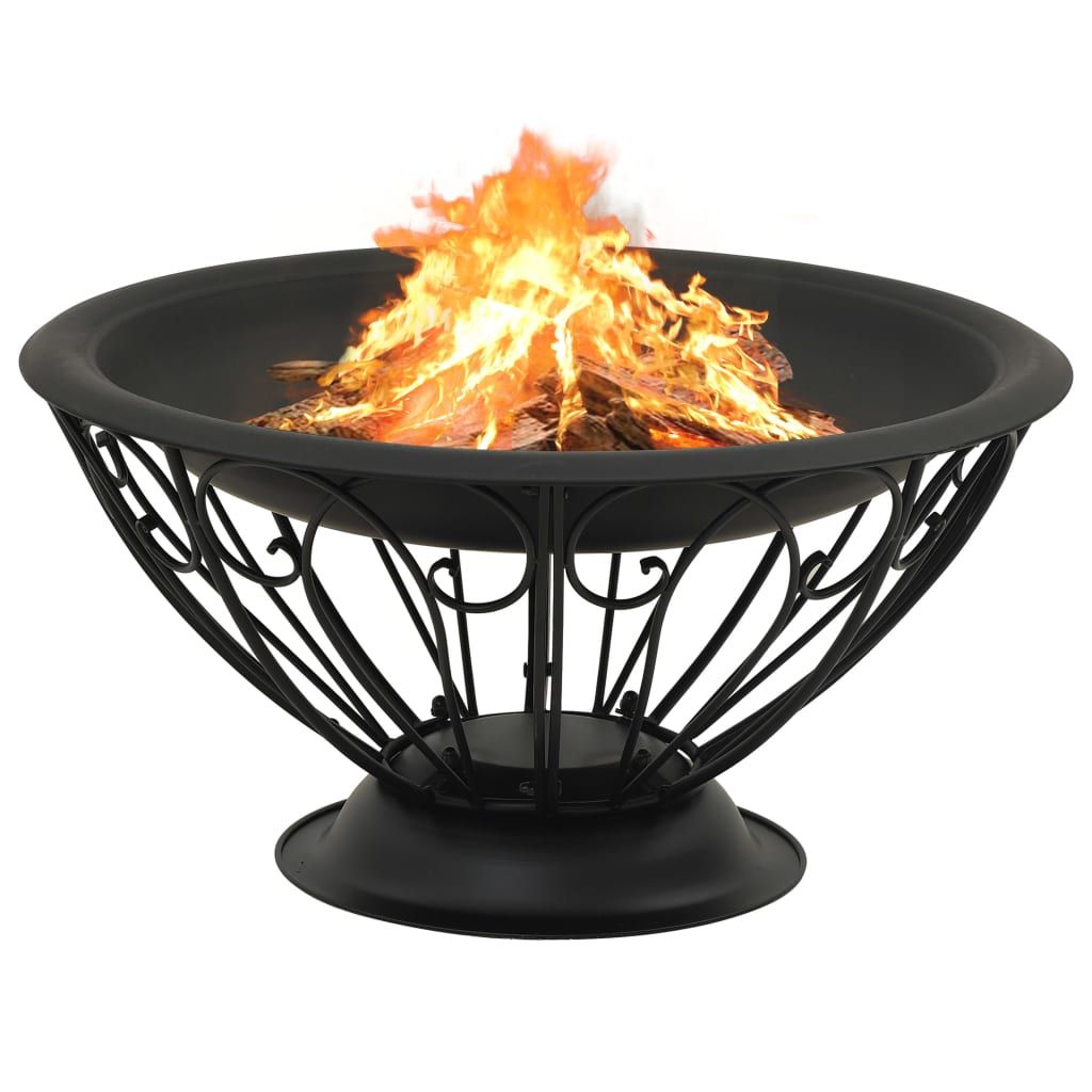 Fire Pit with Poker 29.5" XXL Steel image 3
