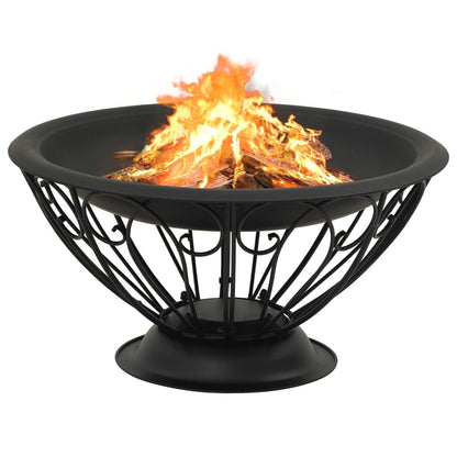 Fire Pit with Poker 29.5" XXL Steel image 3