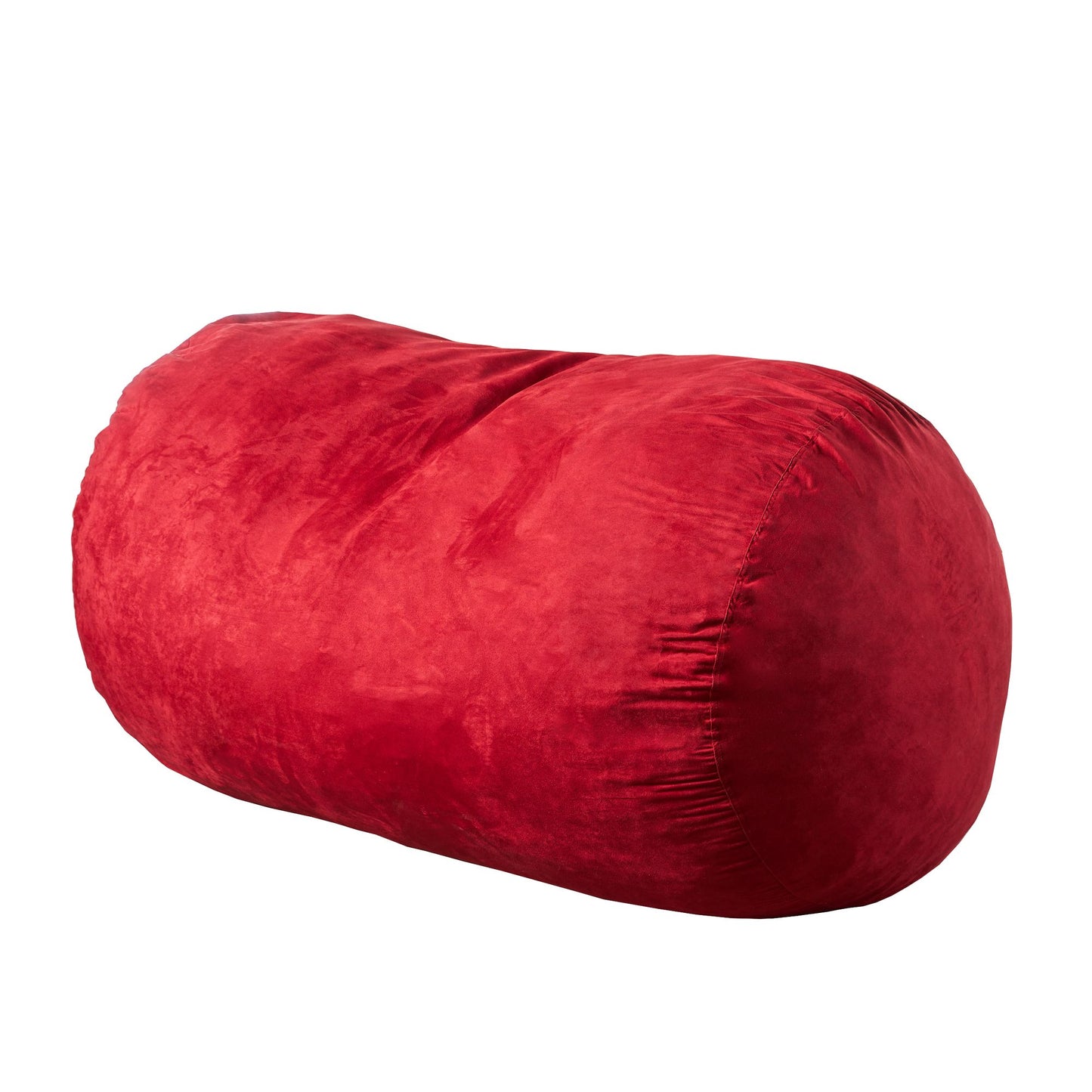 Firefly 6.5 Foot Suede Cylindrical Bean Bag, Red image 3