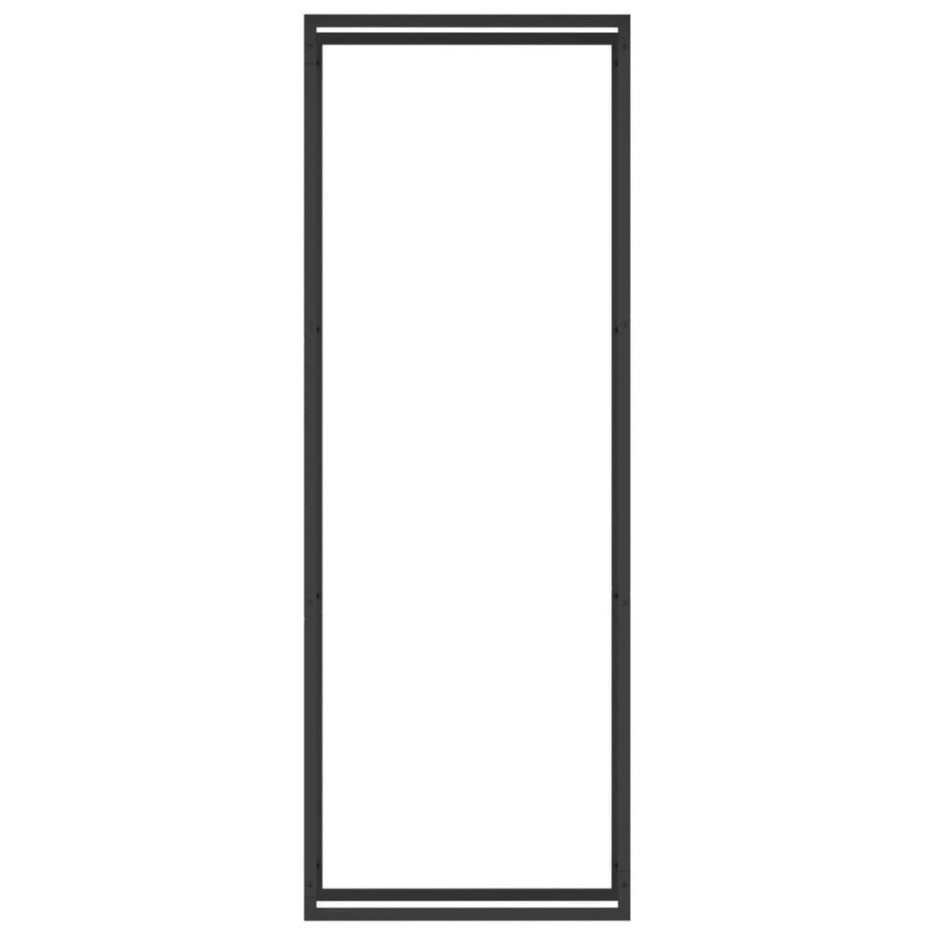 Firewood Rack Matt Black 31.5x11.0x87.4" Steel image 3