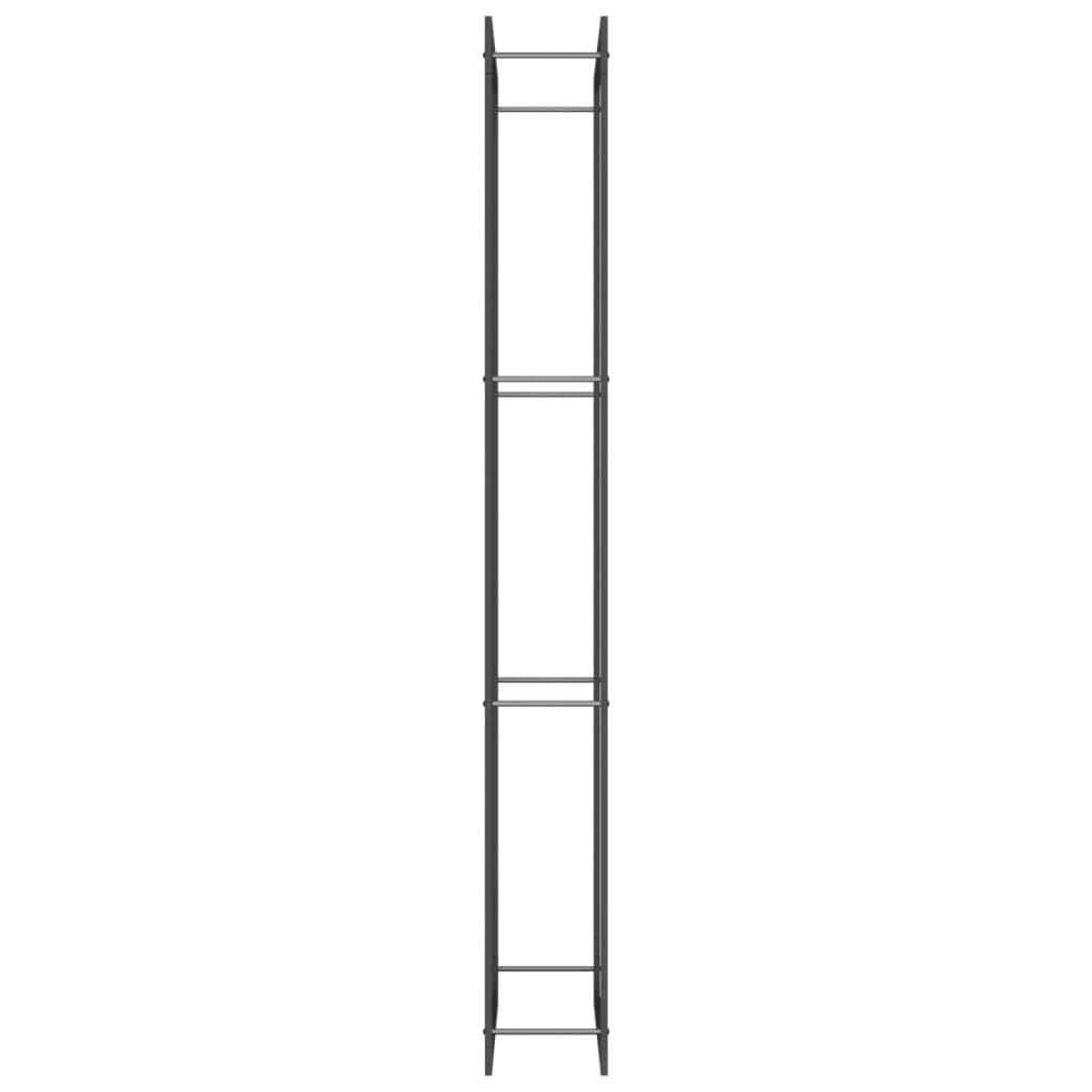 Firewood Rack Matt Black 31.5x11.0x87.4" Steel image 4