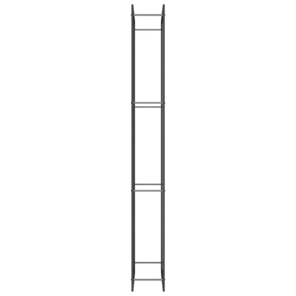 Firewood Rack Matt Black 31.5x11.0x87.4" Steel image 4