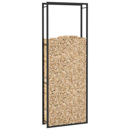 Firewood Rack Matt Black 31.5x11.0x87.4" Steel image 5