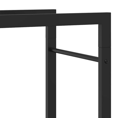 Firewood Rack Matt Black 31.5x11.0x87.4" Steel image 9