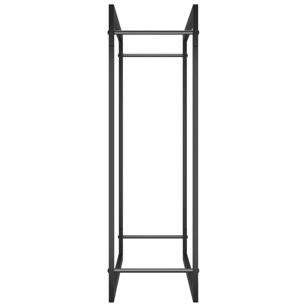Firewood Rack Matt Black 31.5"x11"x33.9" Steel image 4