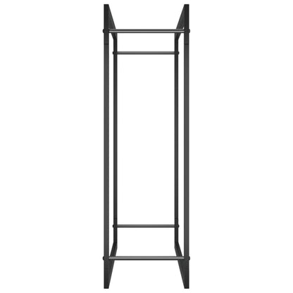 Firewood Rack Matt Black 31.5"x11"x33.9" Steel image 4