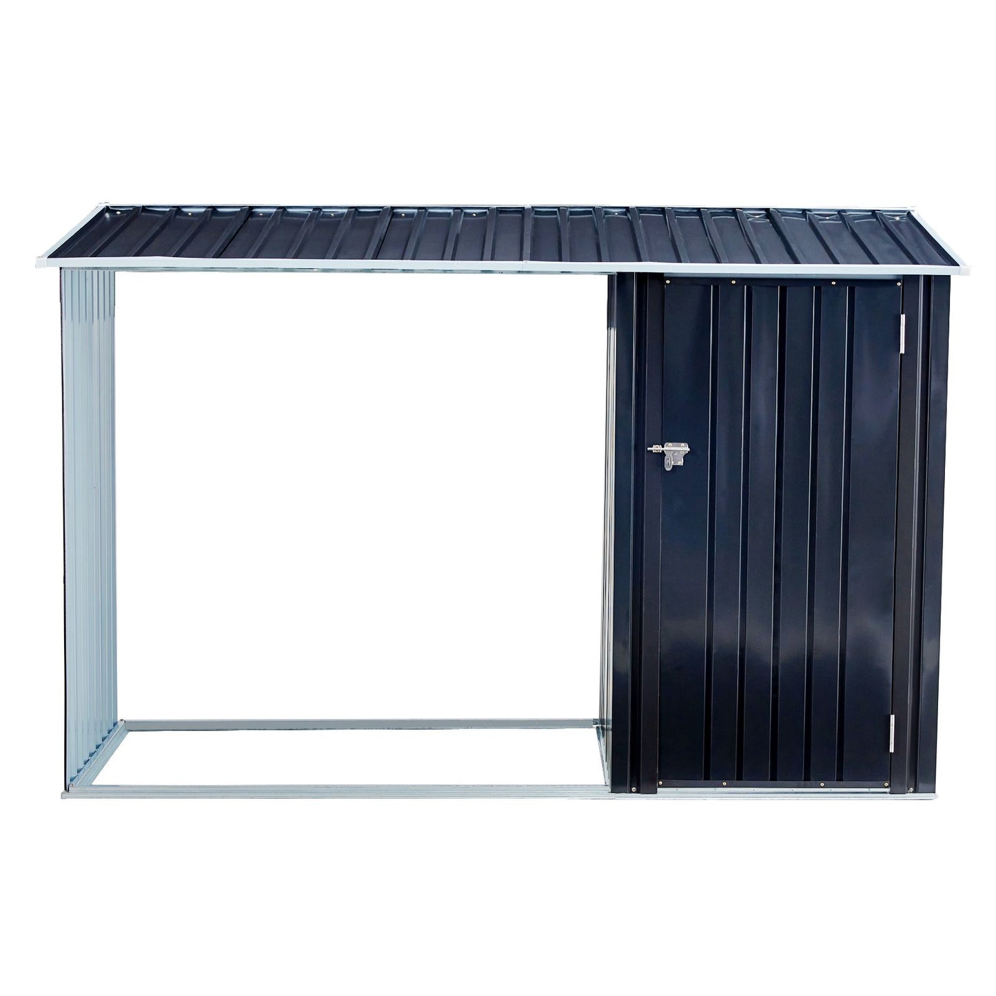 Firewood Storage Shed, Outdoor Firewood Rack, Outdoor Storage Shed with Log Holder, Firewood Shelter for Patio, Anthraci image 6