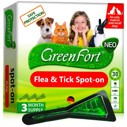 Flea and Tick Prevention for Dogs Cats Rabbits Natural Flea Treatment Home Pest Control Topical Flea Mosquito Repellent  image 1