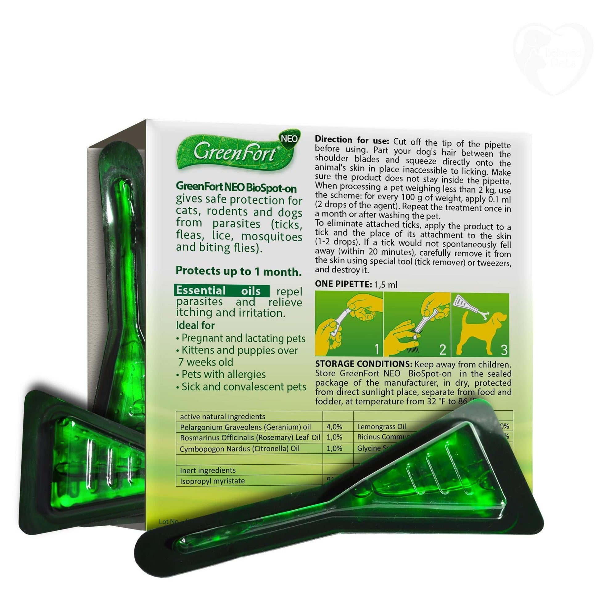 Flea and Tick Prevention for Dogs Cats Rabbits Natural Flea Treatment Home Pest Control Topical Flea Mosquito Repellent  image 2