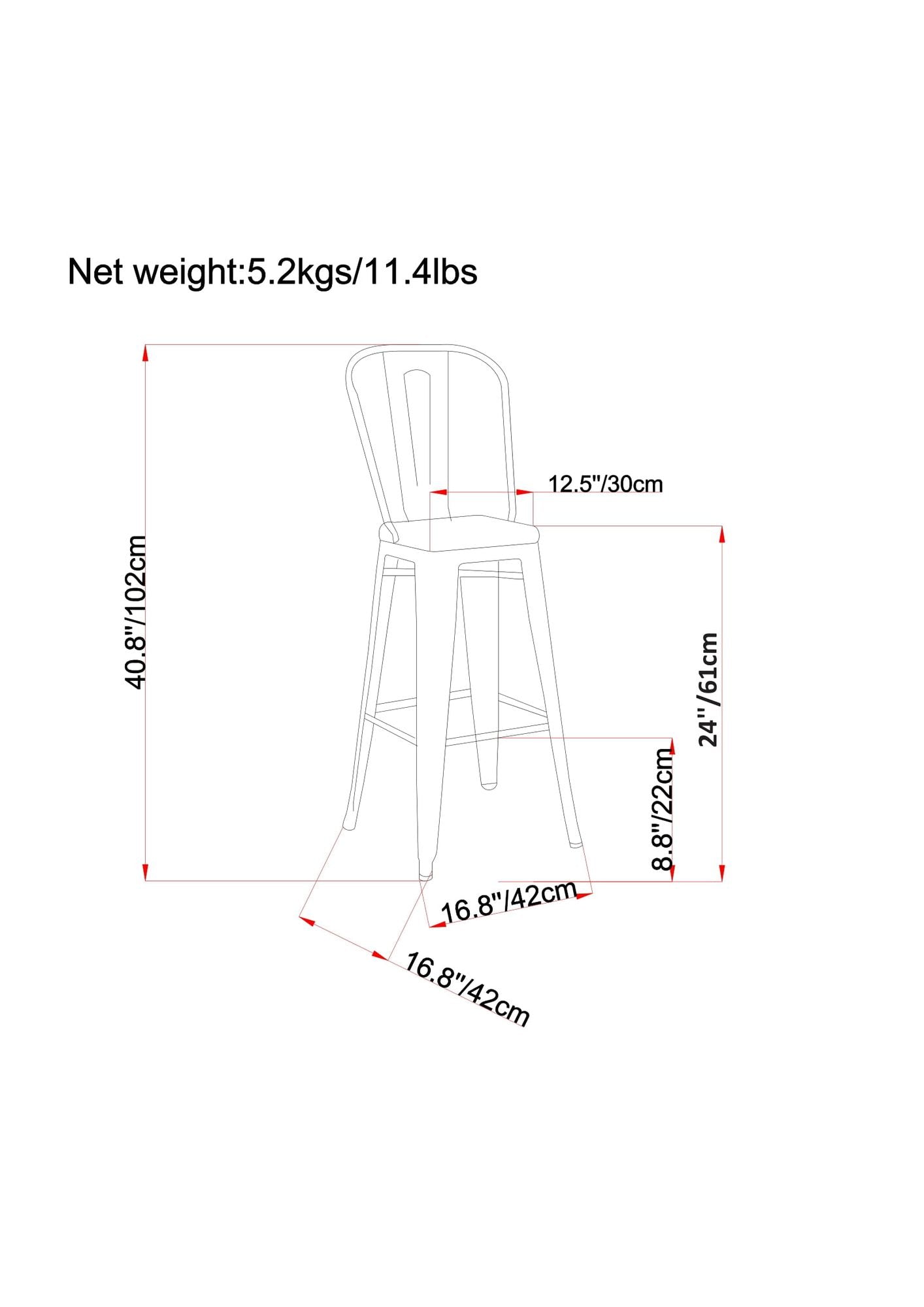 Fletcher - 24" Metal Counter Height Stool (Set of 2) - White image 6