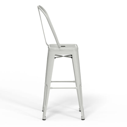 Fletcher - 24" Metal Counter Height Stool (Set of 2) - White image 3