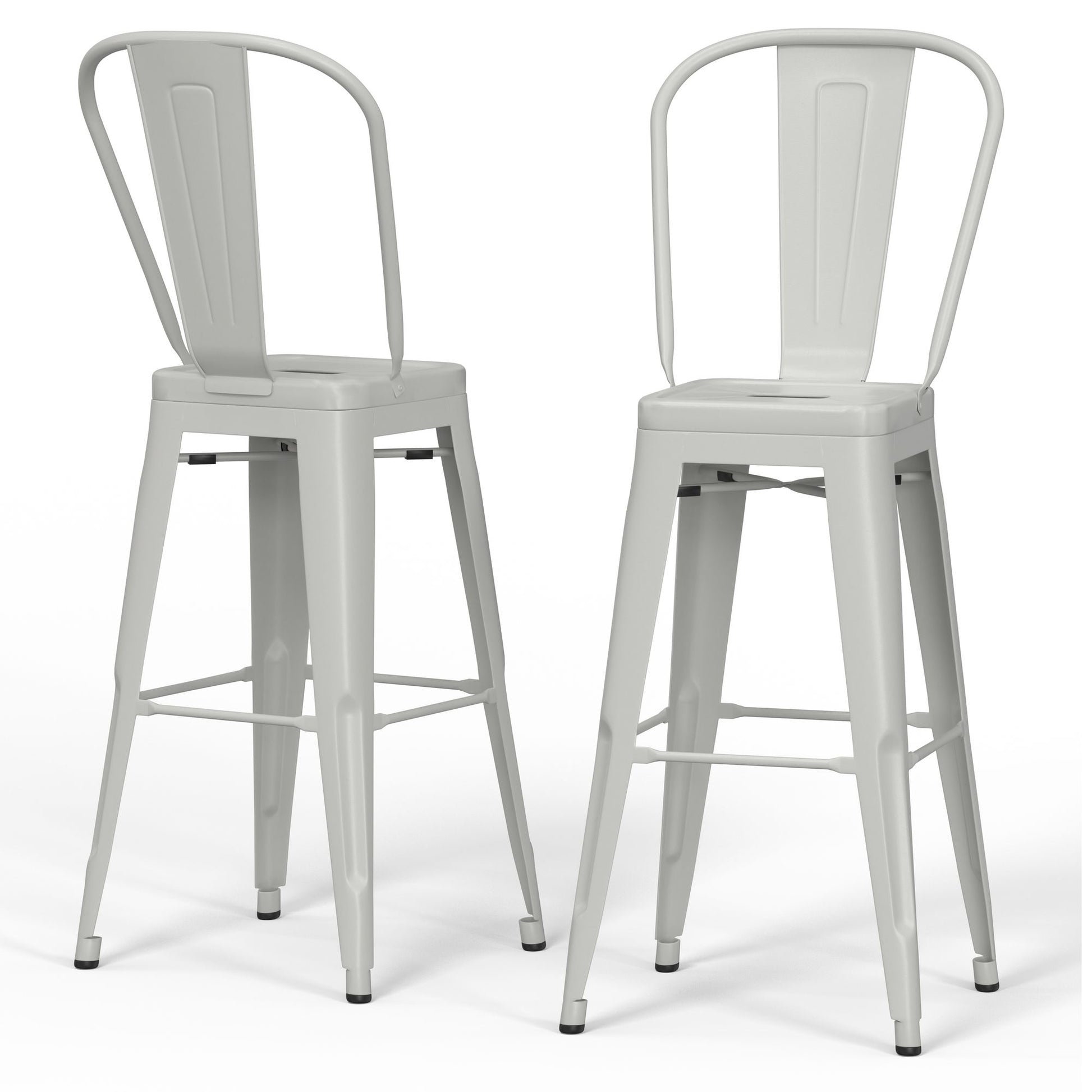 Fletcher - 24" Metal Counter Height Stool (Set of 2) - White image 1