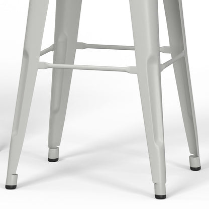 Fletcher - 24" Metal Counter Height Stool (Set of 2) - White image 4