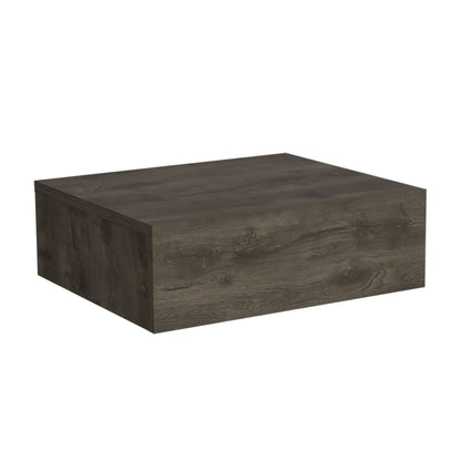 Floating Nightstand 5"H, Modern Wall-Mounted Bedside Shelf with Drawer, Dark Brown image 2