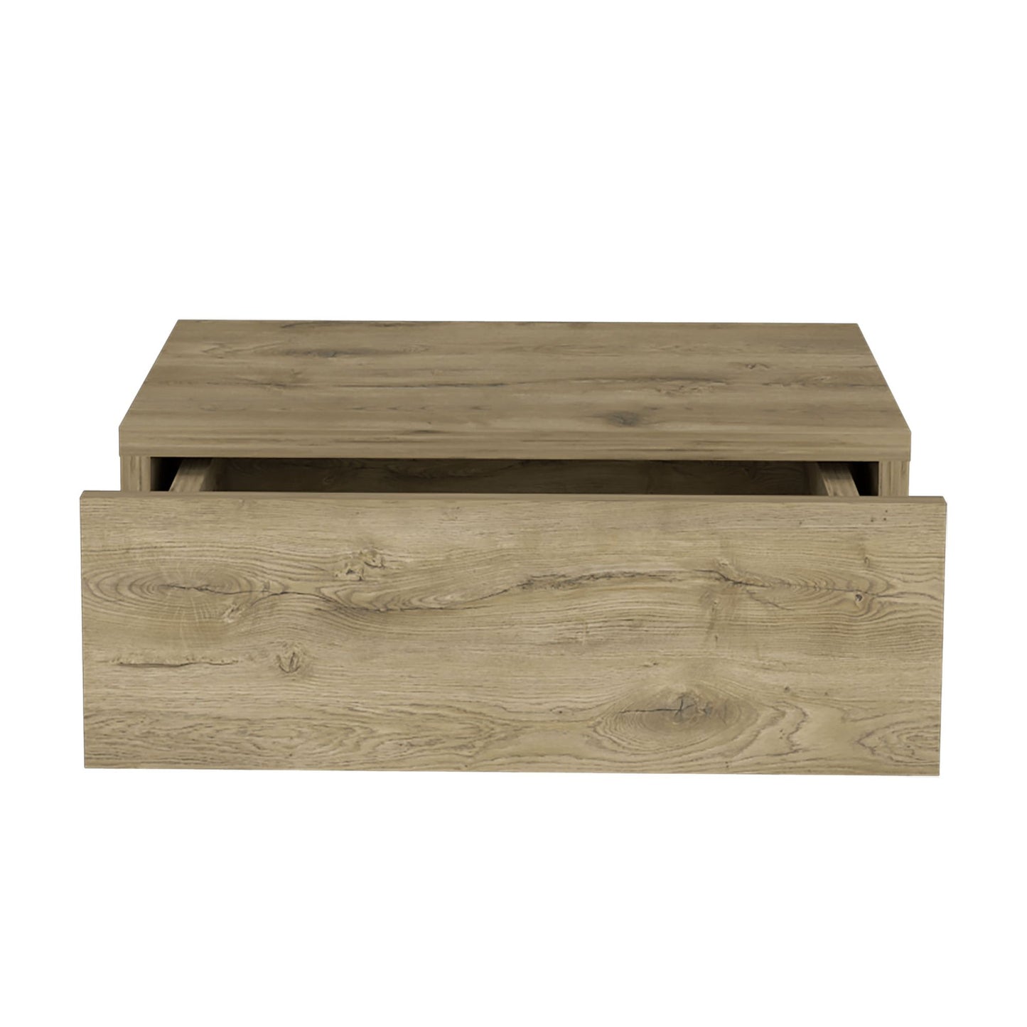 Floating Nightstand 5"H, Modern Wall-Mounted Bedside Shelf with Drawer, Macadamia image 4