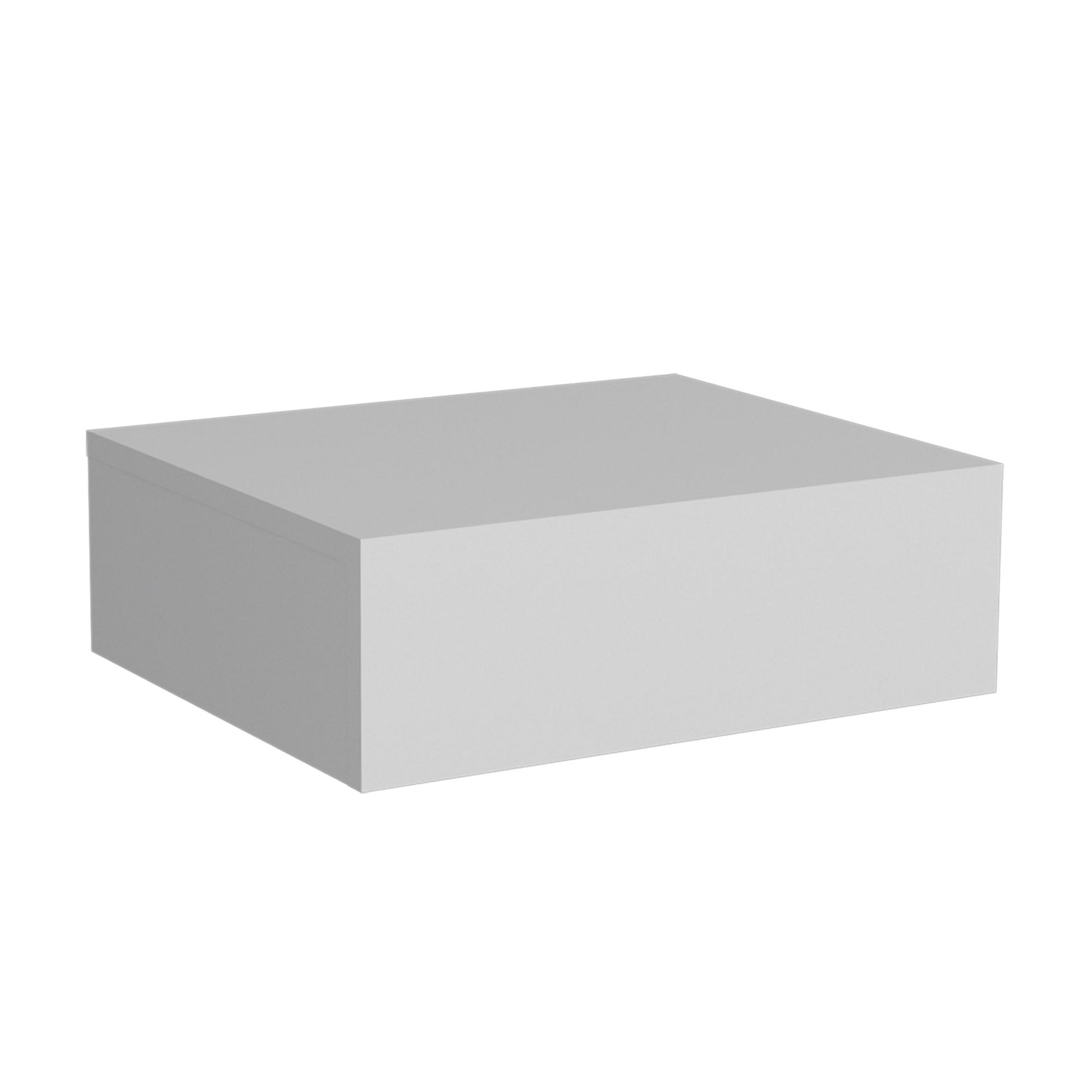 Floating Nightstand 5"H, Modern Wall-Mounted Bedside Shelf with Drawer, White image 2