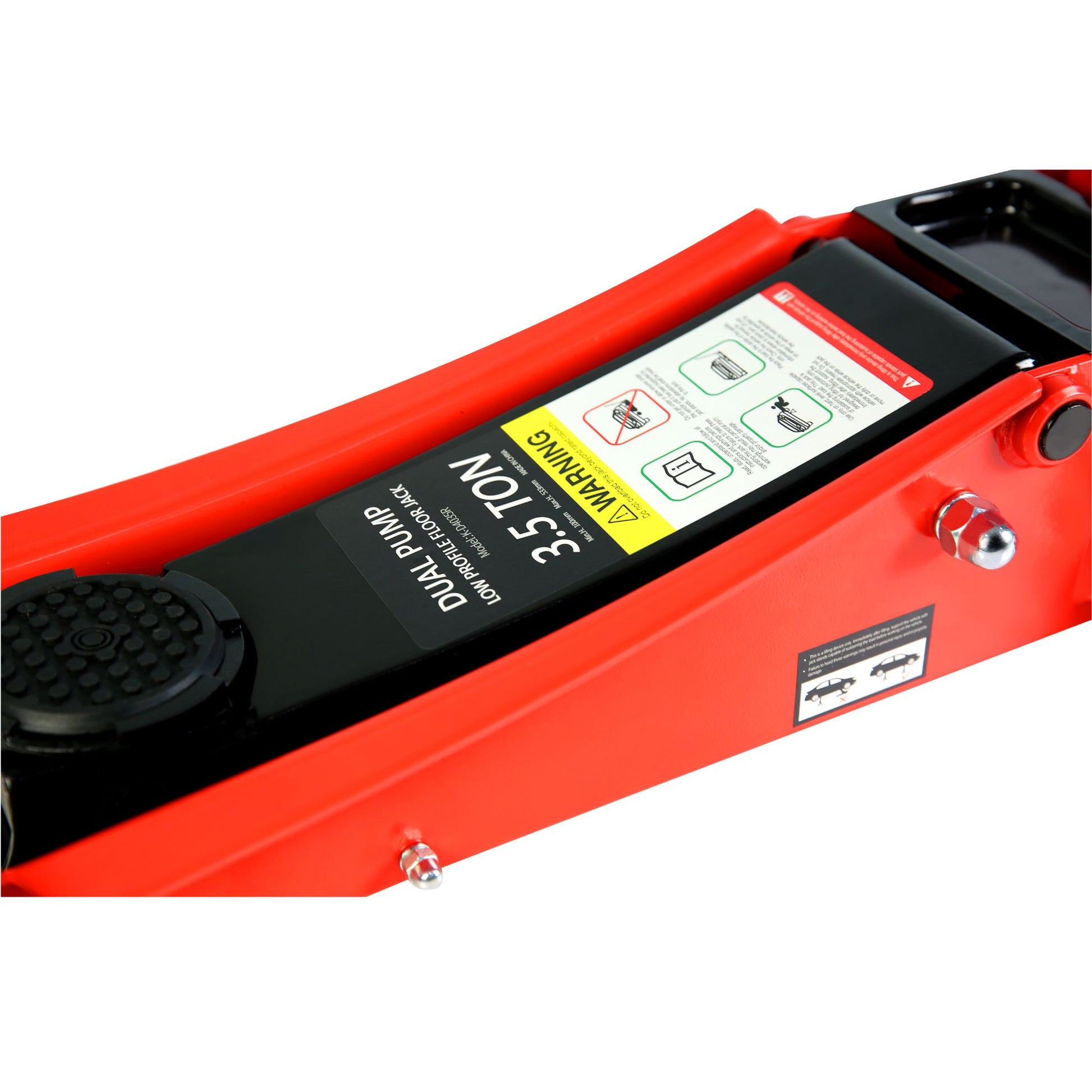 Floor Jack, 3.5 Ton Low Profile Floor Jack, Heavy-Duty Steel Racing Floor Jack with dual Piston Quick Lift Pump, Floor J image 7