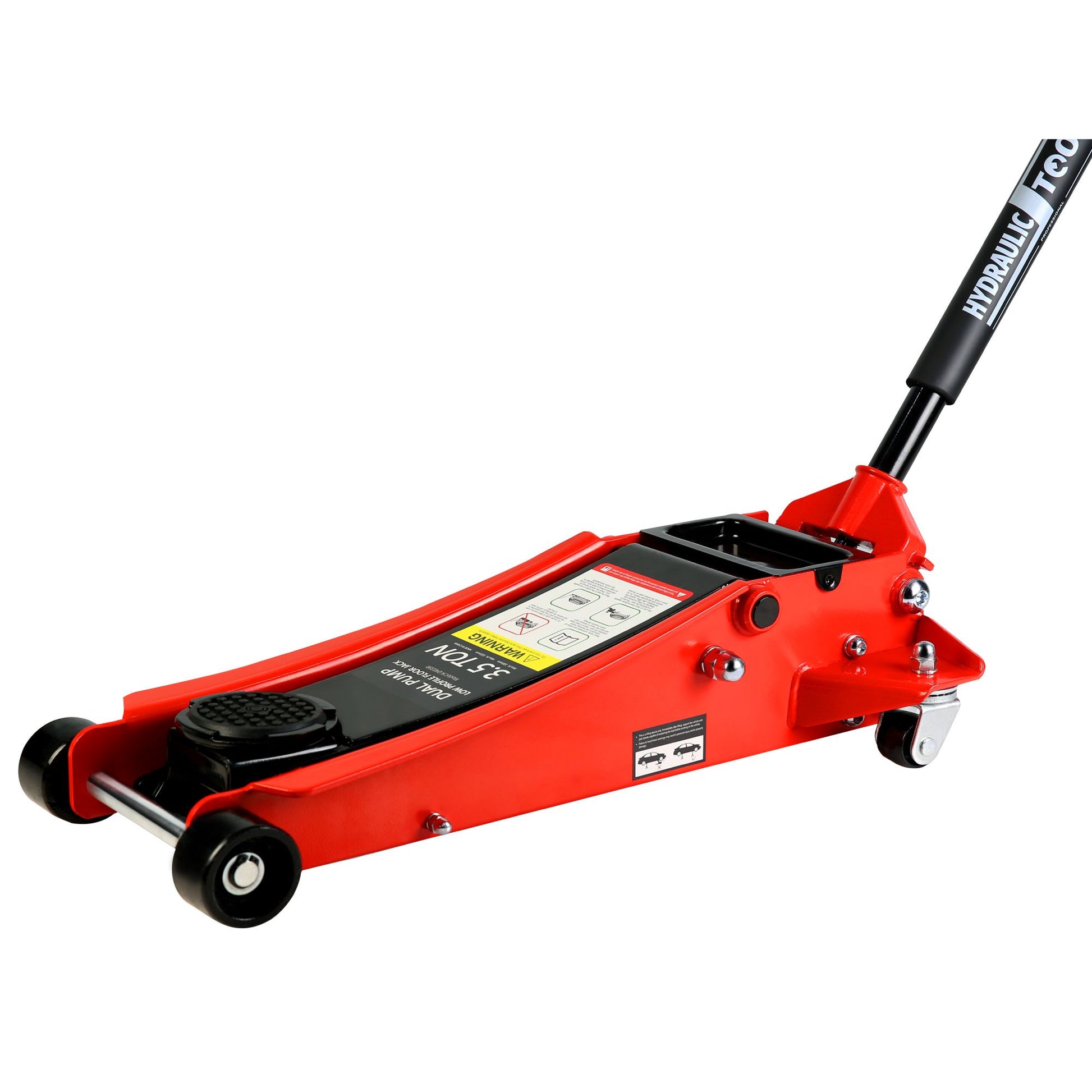 Floor Jack, 3.5 Ton Low Profile Floor Jack, Heavy-Duty Steel Racing Floor Jack with dual Piston Quick Lift Pump, Floor J image 8