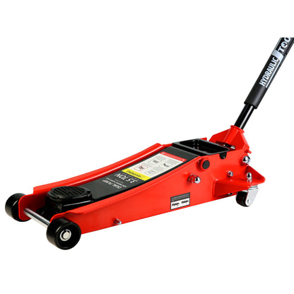 Floor Jack, 3.5 Ton Low Profile Floor Jack, Heavy-Duty Steel Racing Floor Jack with dual Piston Quick Lift Pump, Floor J image 8