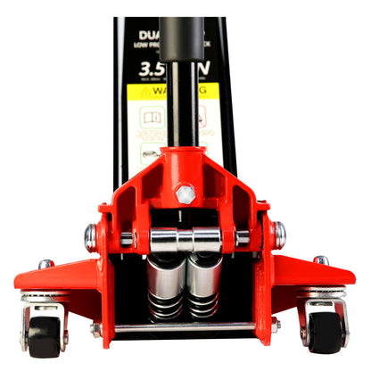 Floor Jack, 3.5 Ton Low Profile Floor Jack, Heavy-Duty Steel Racing Floor Jack with dual Piston Quick Lift Pump, Floor J image 12