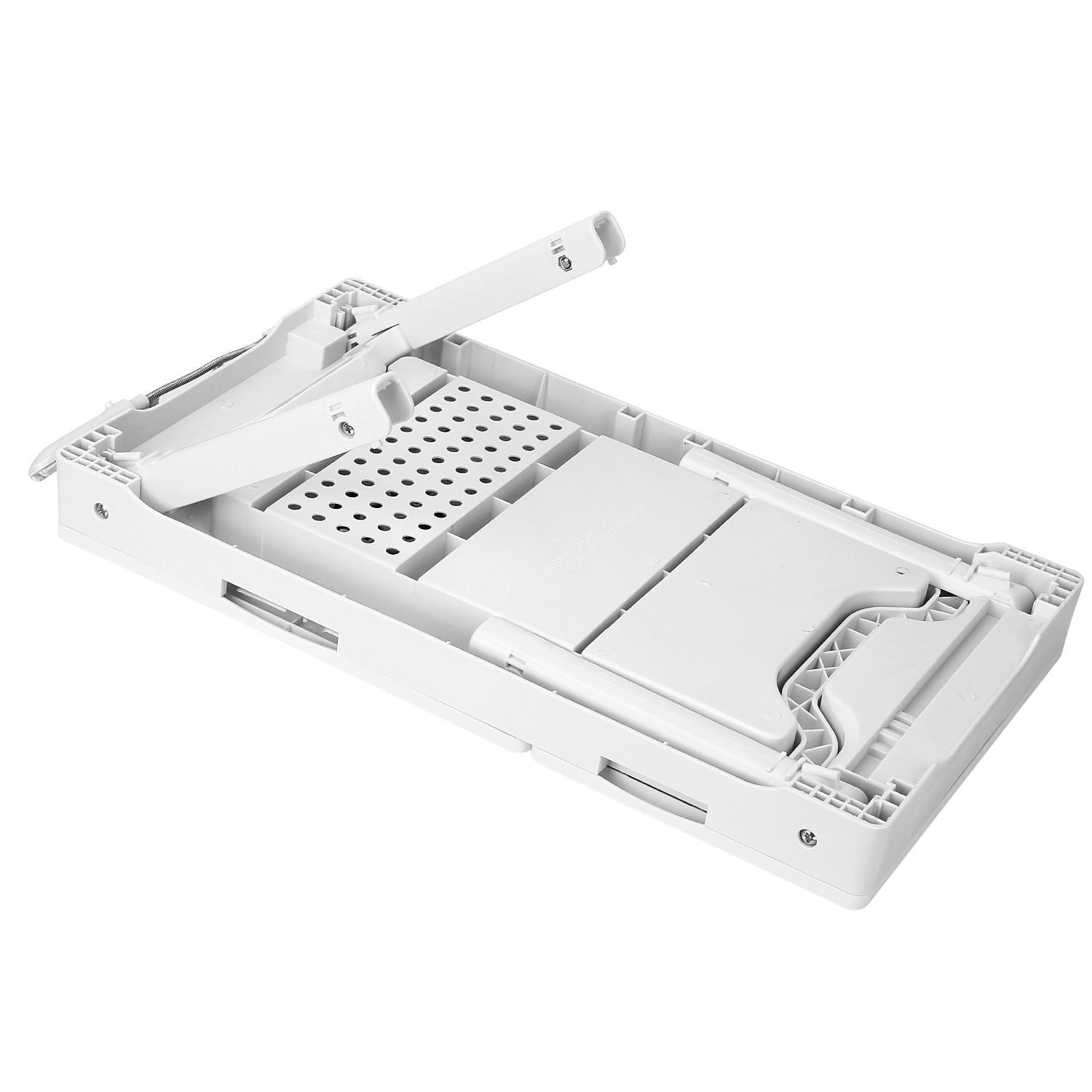 Foldable Laptop Table Bed Notebook Desk with Cooling Fan Mouse Board LED light 4 xUSB Ports Breakfast Snacking Tray image 8