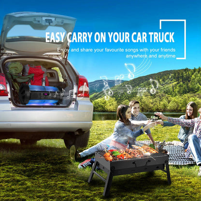Foldable Portable BBQ Charcoal Grill Grill Lightweight Smoker Grill for Camping Picnics Garden Grilling image 9