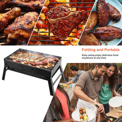Foldable Portable BBQ Charcoal Grill Grill Lightweight Smoker Grill for Camping Picnics Garden Grilling image 7