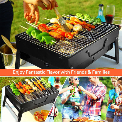 Foldable Portable BBQ Charcoal Grill Grill Lightweight Smoker Grill for Camping Picnics Garden Grilling image 6