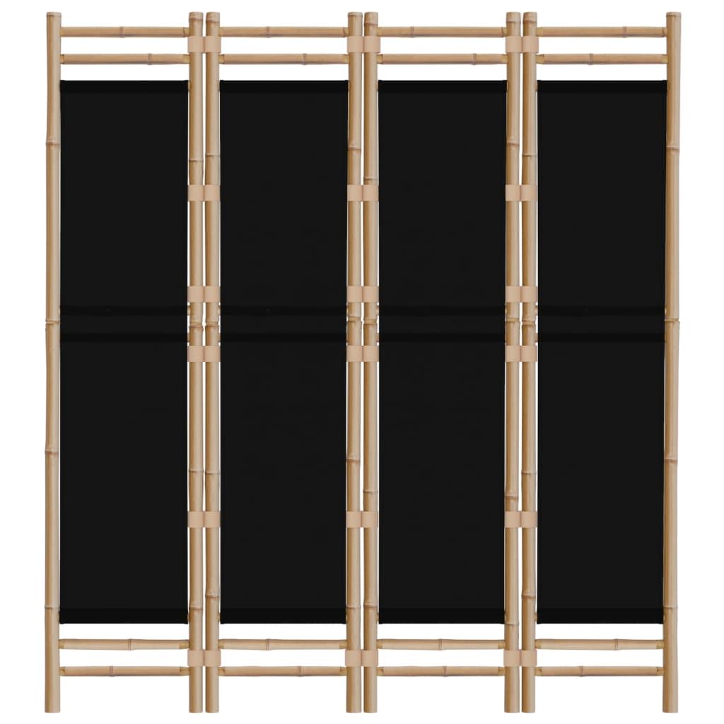 Close up of bamboo and canvas room divider texture
