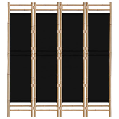 Close up of bamboo and canvas room divider texture