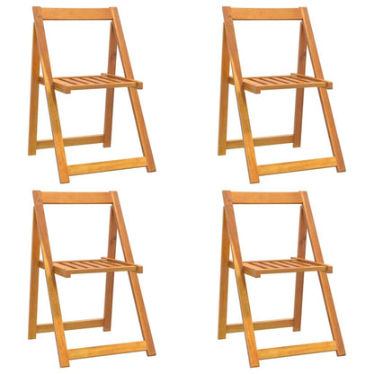 Folding Patio Chairs 4 pcs Solid Wood Acacia image 2