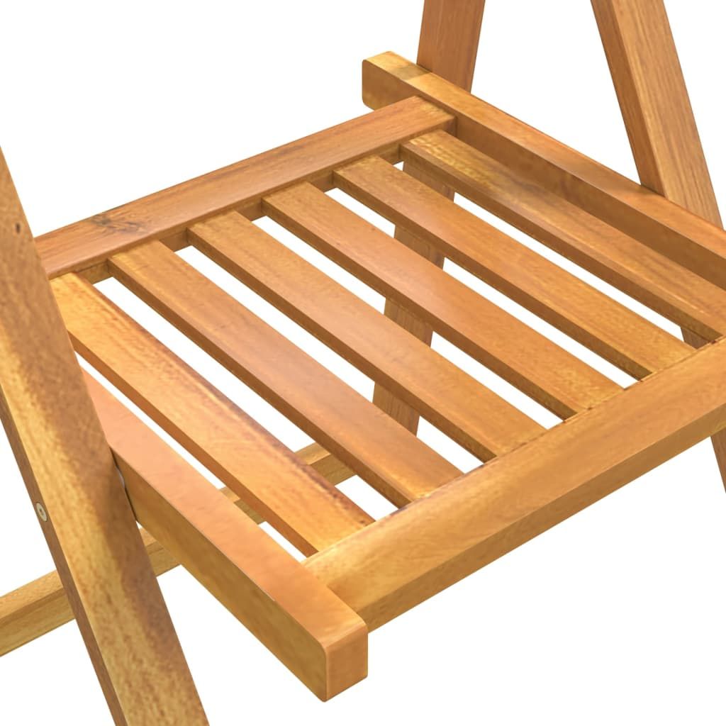 Folding Patio Chairs 4 pcs Solid Wood Acacia image 9